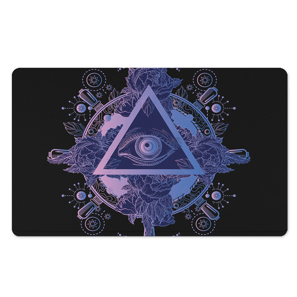 Spiritual Eye of Providence Print Polyester Doormat