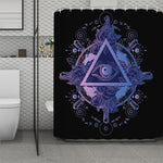 Spiritual Eye of Providence Print Polyester Shower Curtain
