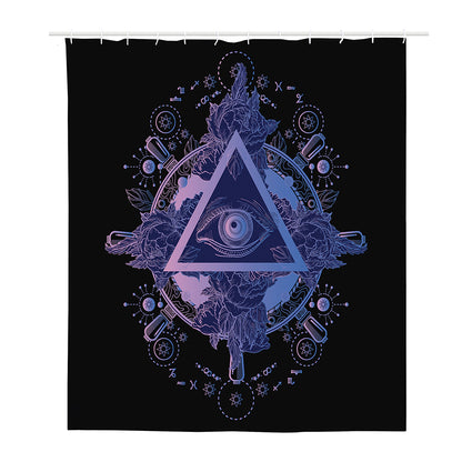 Spiritual Eye of Providence Print Polyester Shower Curtain