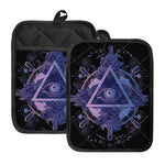 Spiritual Eye of Providence Print Pot Holders With Pocket