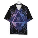 Spiritual Eye of Providence Print Rayon Hawaiian Shirt