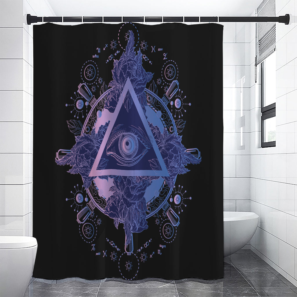 Spiritual Eye of Providence Print Shower Curtain