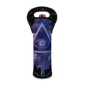 Spiritual Eye of Providence Print Single Neoprene Wine Tote