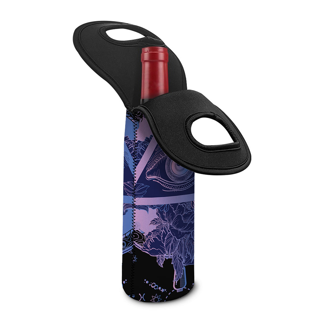 Spiritual Eye of Providence Print Single Neoprene Wine Tote