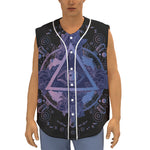Spiritual Eye of Providence Print Sleeveless Baseball Jersey