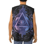 Spiritual Eye of Providence Print Sleeveless Baseball Jersey