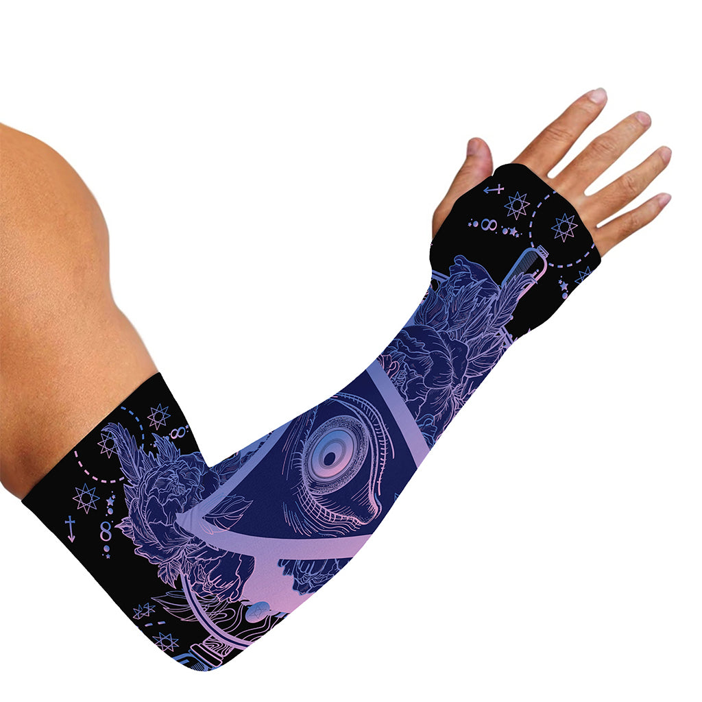Spiritual Eye of Providence Print Sun Protection Arm Sleeves