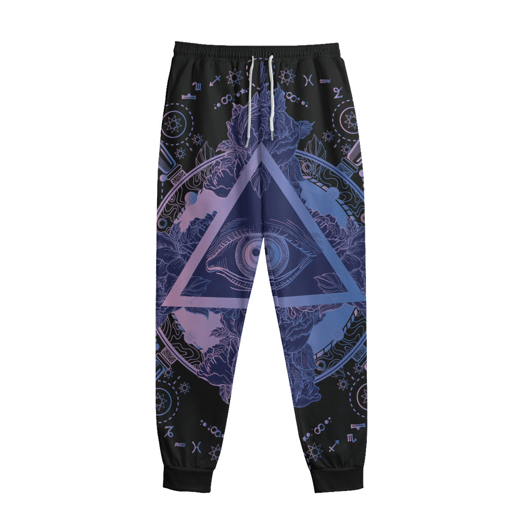 Spiritual Eye of Providence Print Sweatpants