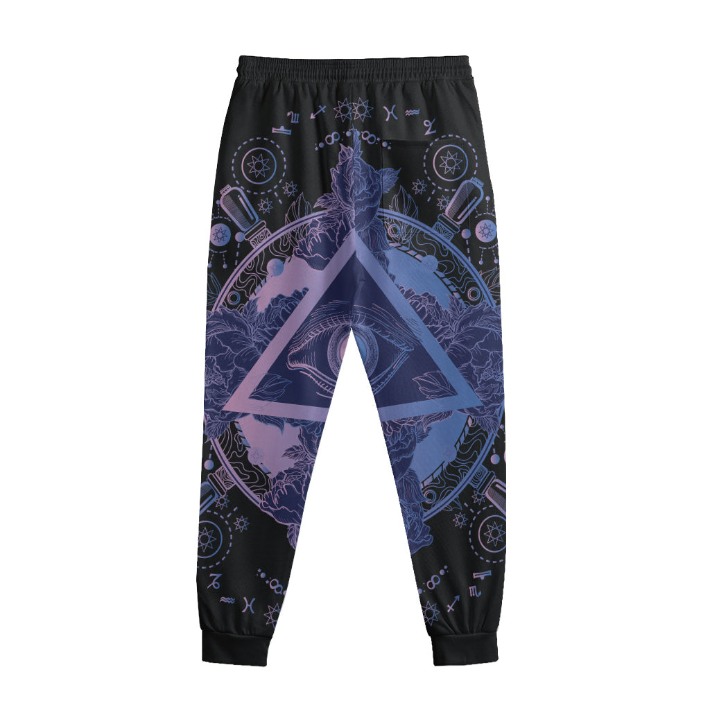 Spiritual Eye of Providence Print Sweatpants