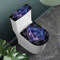 Spiritual Eye of Providence Print Toilet Lid And Tank Cover Set