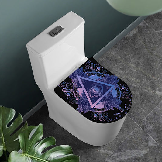 Spiritual Eye of Providence Print Toilet Lid Cover