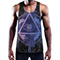 Spiritual Eye of Providence Print Men's Workout Tank Top