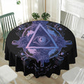 Spiritual Eye of Providence Print Waterproof Round Tablecloth