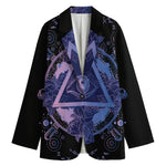 Spiritual Eye of Providence Print Women's Cotton Blazer