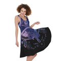 Spiritual Eye of Providence Print Sleeveless Knee Length Dress