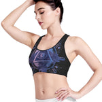 Spiritual Eye of Providence Print Women's Sports Bra
