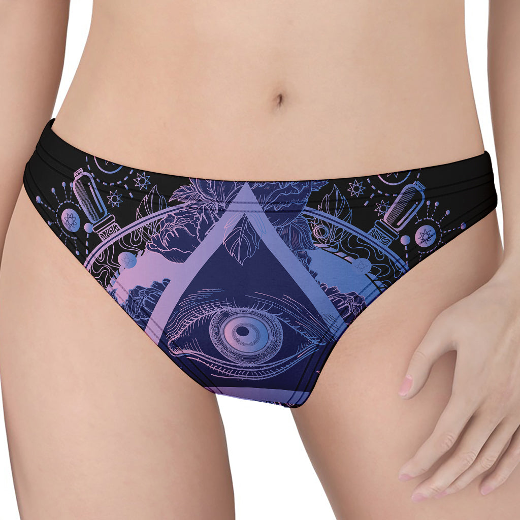 Spiritual Eye of Providence Print Women's Thong