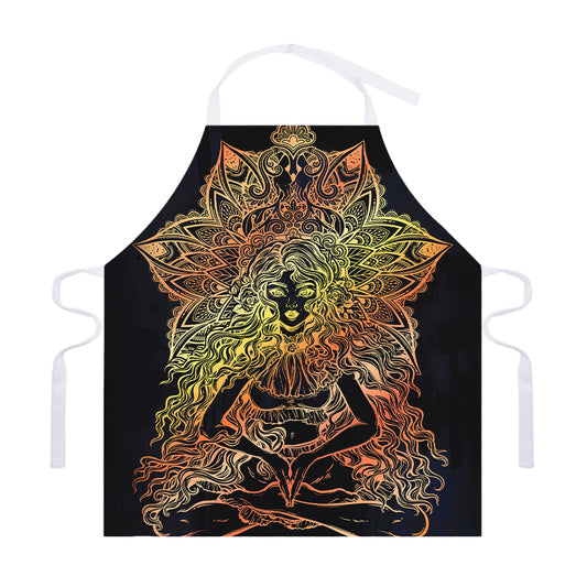 Spiritual Girl Mandala Print Adjustable Apron