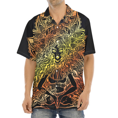 Spiritual Girl Mandala Print Aloha Shirt
