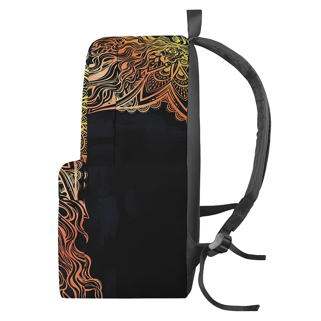 Spiritual Girl Mandala Print Backpack