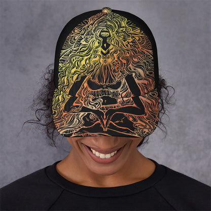 Spiritual Girl Mandala Print Baseball Cap