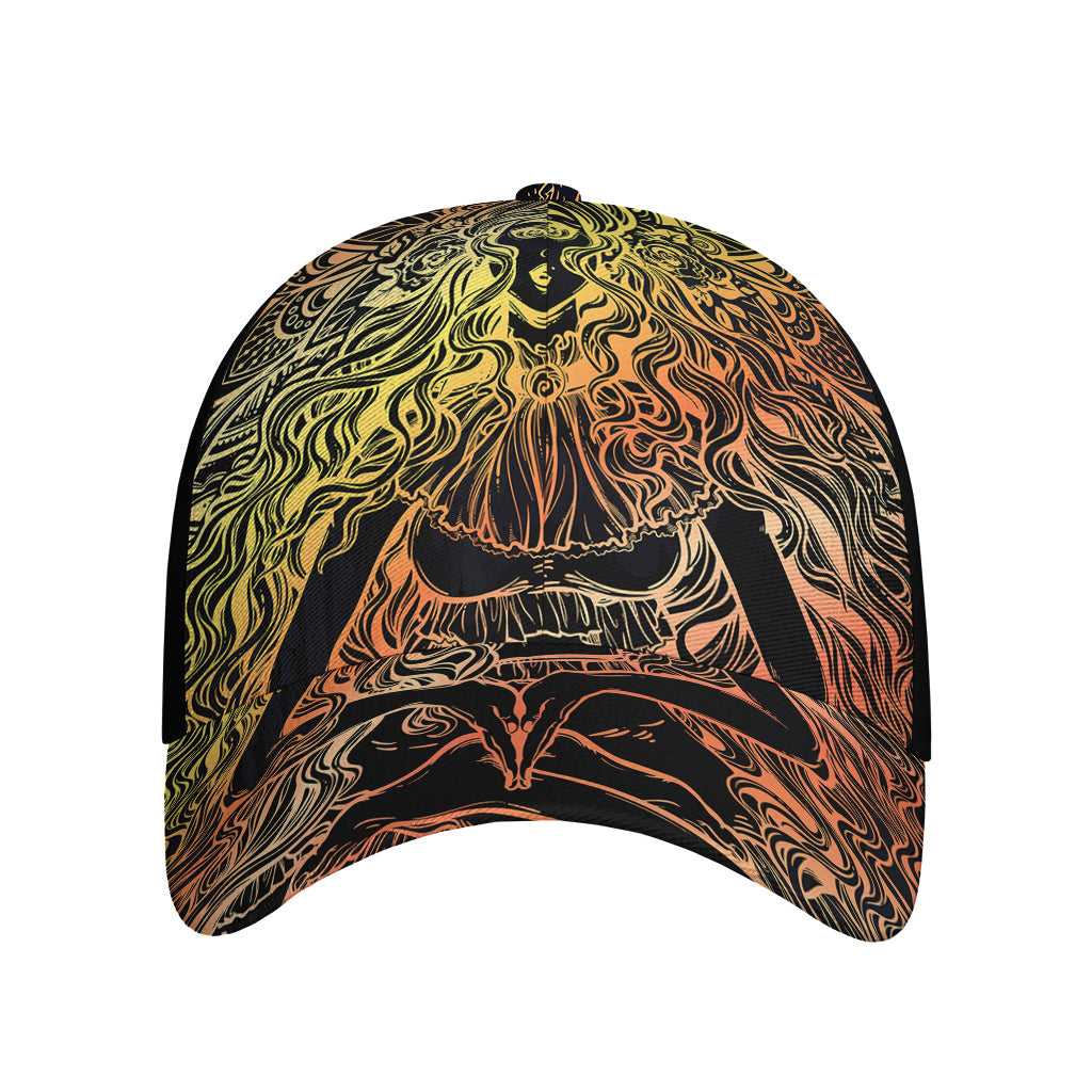 Spiritual Girl Mandala Print Baseball Cap