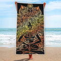 Spiritual Girl Mandala Print Beach Towel