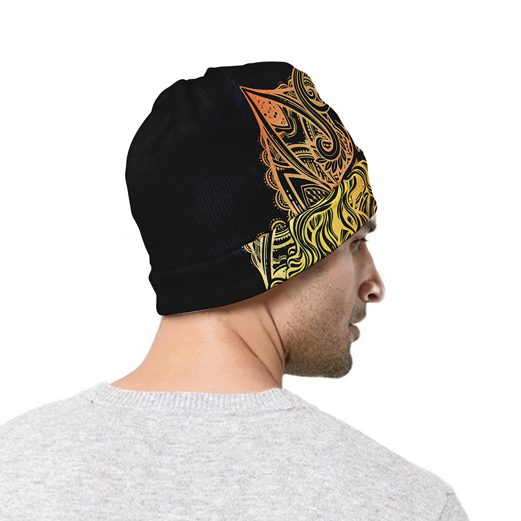 Spiritual Girl Mandala Print Beanie