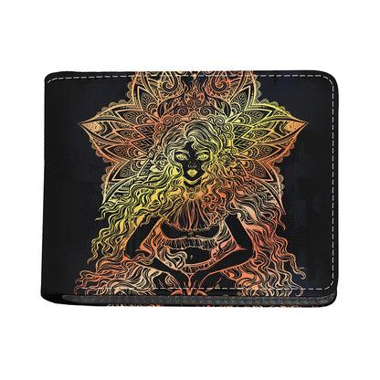 Spiritual Girl Mandala Print Bifold Wallet