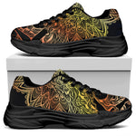 Spiritual Girl Mandala Print Black Chunky Shoes