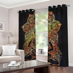Spiritual Girl Mandala Print Blackout Grommet Curtains