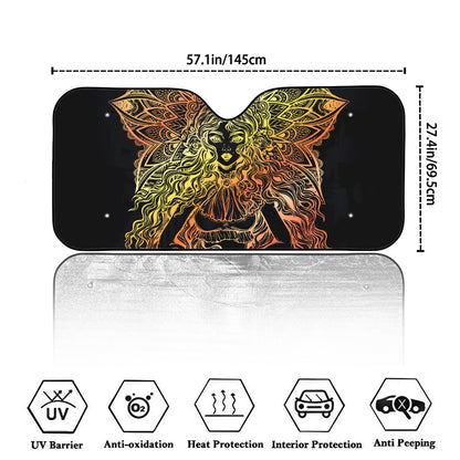 Spiritual Girl Mandala Print Car Windshield Sun Shade
