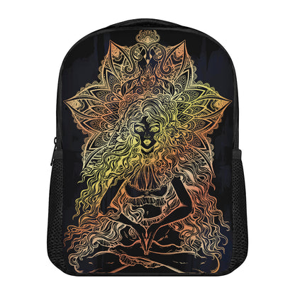 Spiritual Girl Mandala Print Casual Backpack