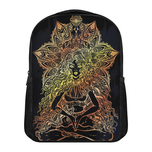 Spiritual Girl Mandala Print Casual Backpack