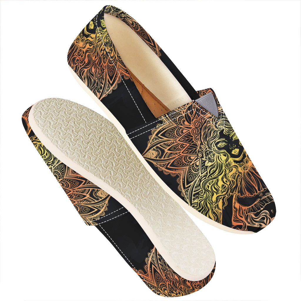 Spiritual Girl Mandala Print Casual Shoes