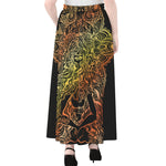 Spiritual Girl Mandala Print Chiffon Maxi Skirt
