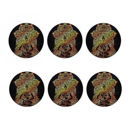Spiritual Girl Mandala Print Coaster Set