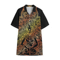 Spiritual Girl Mandala Print Cotton Hawaiian Shirt