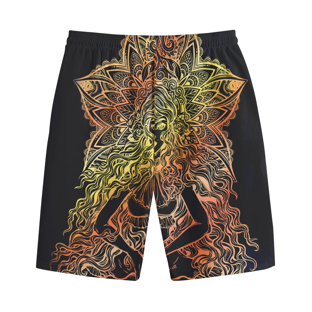 Spiritual Girl Mandala Print Cotton Shorts