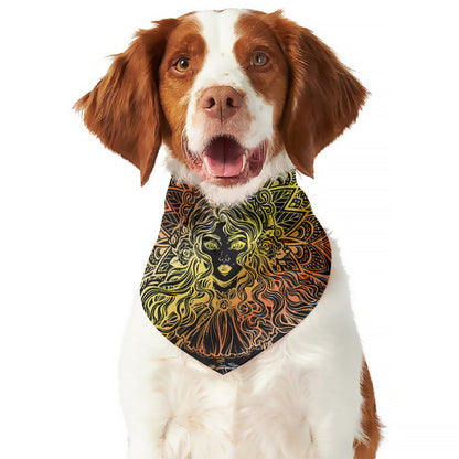 Spiritual Girl Mandala Print Dog Bandana