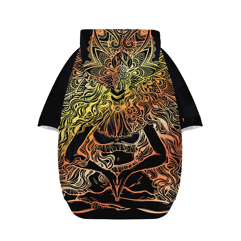 Spiritual Girl Mandala Print Dog Zip Up Hoodie