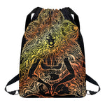 Spiritual Girl Mandala Print Drawstring Backpack