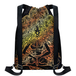 Spiritual Girl Mandala Print Drawstring Backpack