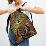 Spiritual Girl Mandala Print Drawstring Backpack