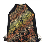 Spiritual Girl Mandala Print Drawstring Bag