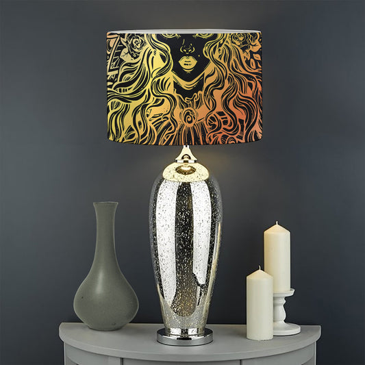 Spiritual Girl Mandala Print Drum Lamp Shade