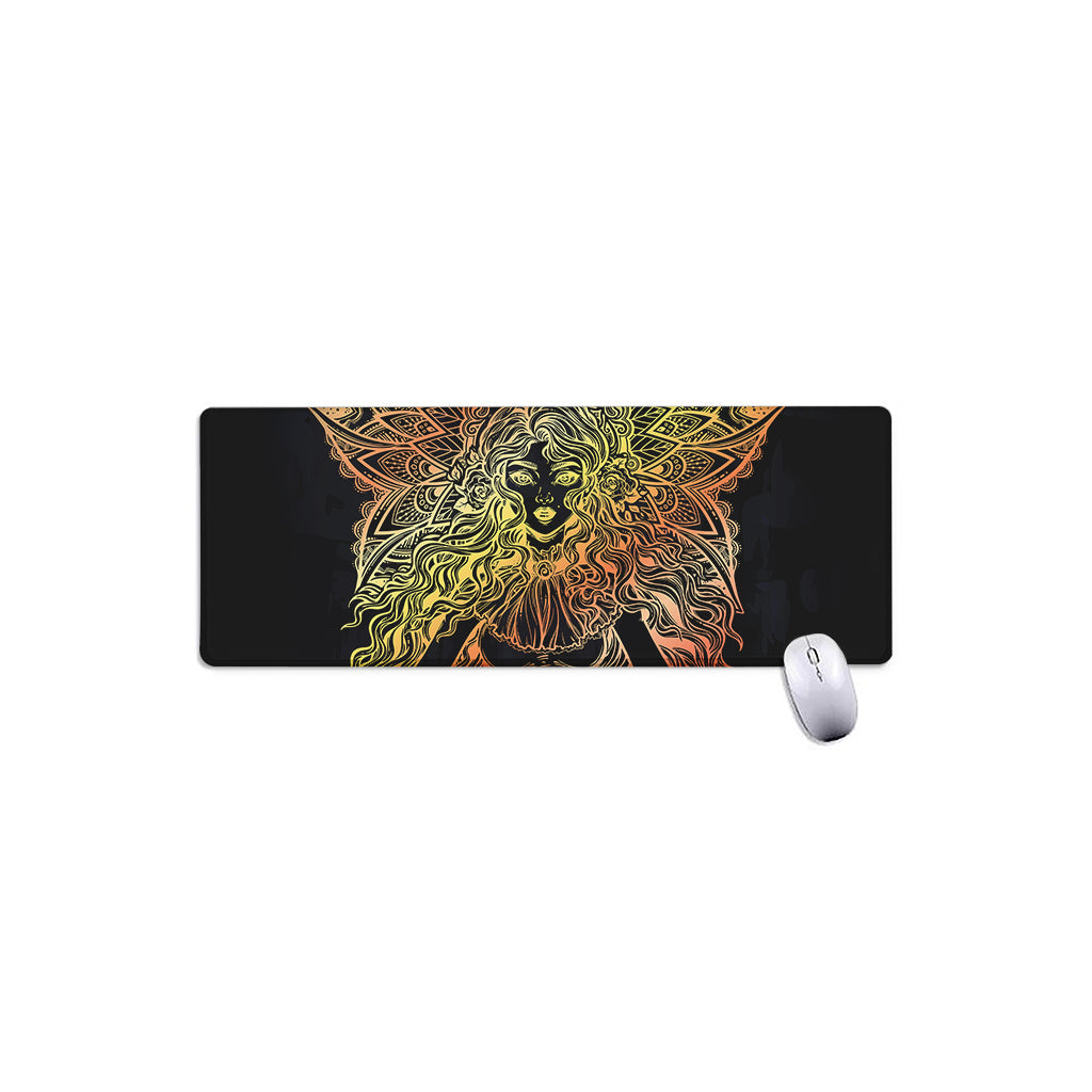 Spiritual Girl Mandala Print Extended Mouse Pad