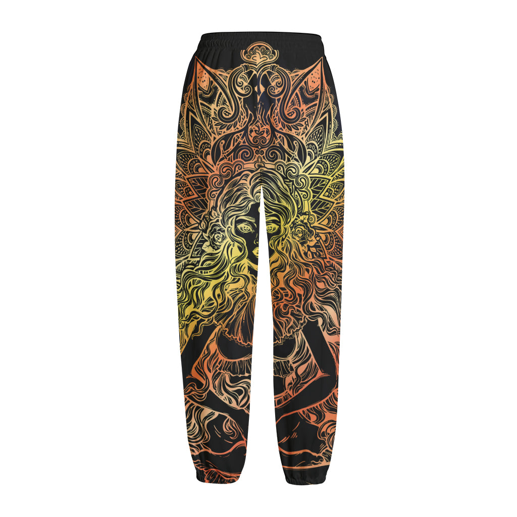 Spiritual Girl Mandala Print Fleece Lined Knit Pants