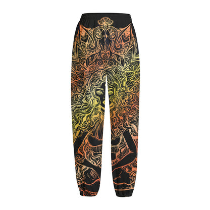 Spiritual Girl Mandala Print Fleece Lined Knit Pants
