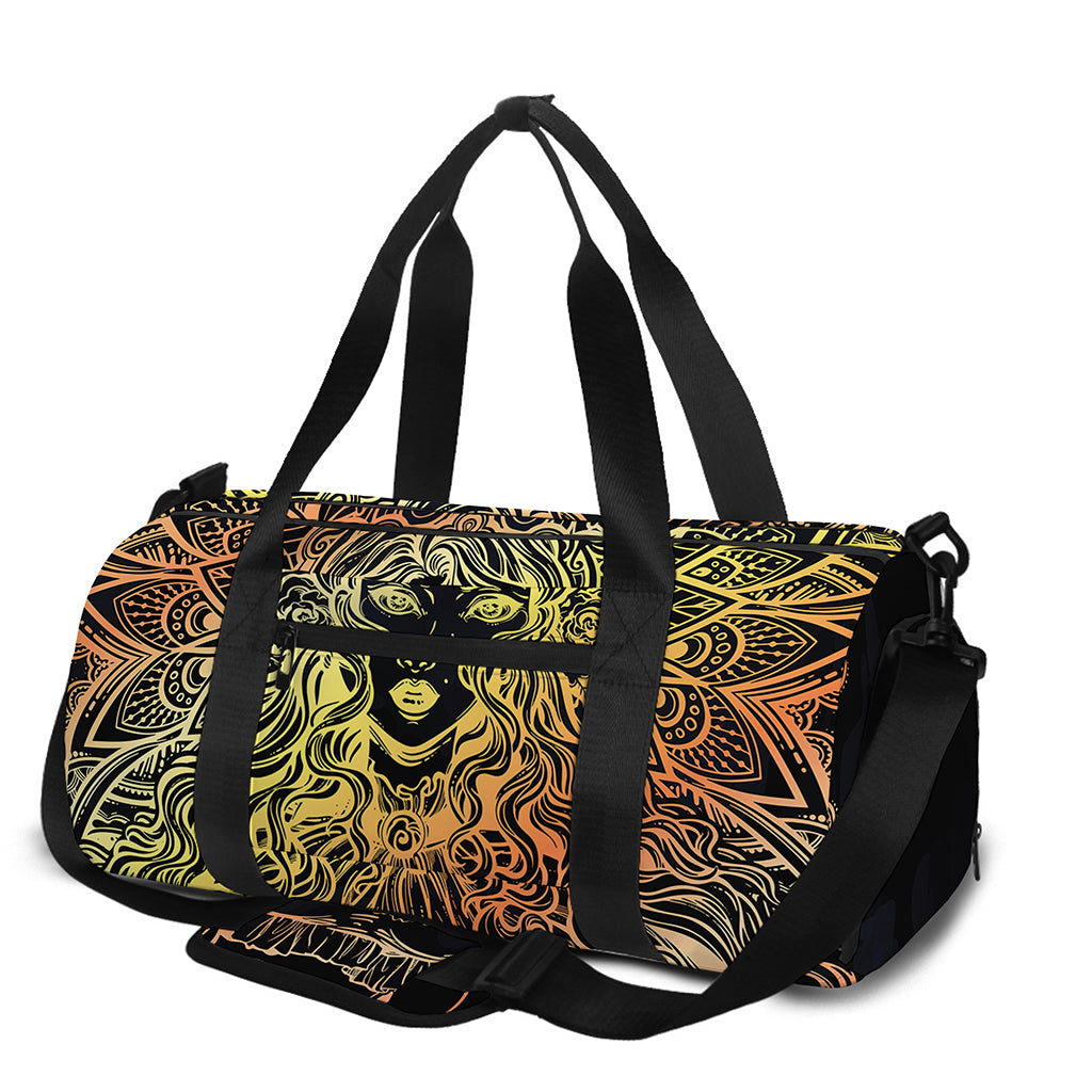 Spiritual Girl Mandala Print Gym Bag